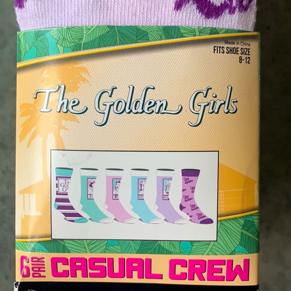 The Golden Girls 6-pack Casual Crew Socks - Picture 2 of 5